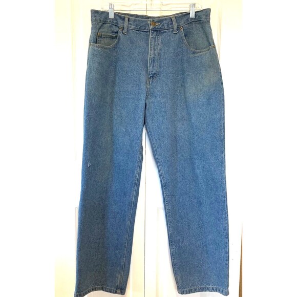 Smiths Work 1906 Wear Jeans Mens Stone Wash Distressed Straight Leg 33x30 Vtg - Picture 1 of 12